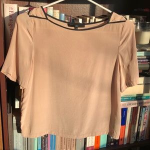 Tibi Champagne/Cream Silk Blouse